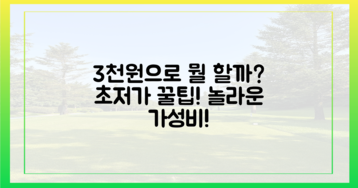 3천원으로 무엇을 할 수 있나?