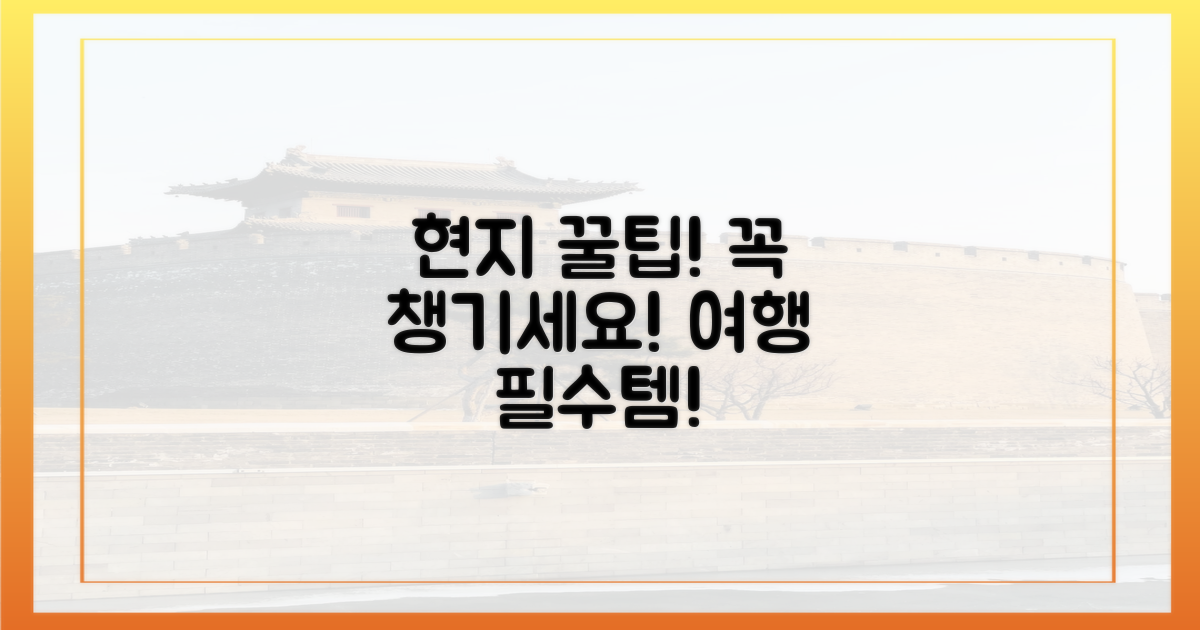 현지 팁, 꼭 챙겨가세요!