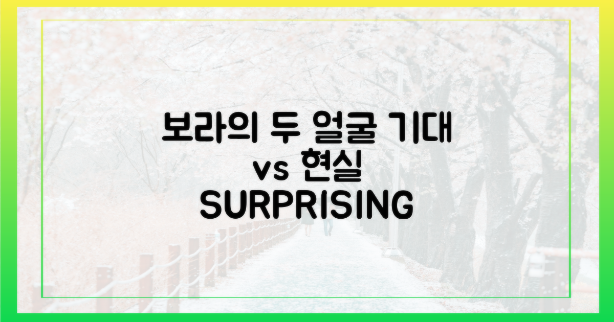 보랏빛 향연, 기대 vs 현실