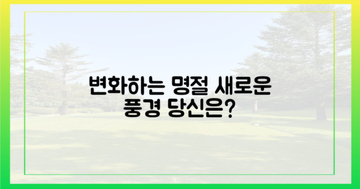 명절 풍경, 달라진다