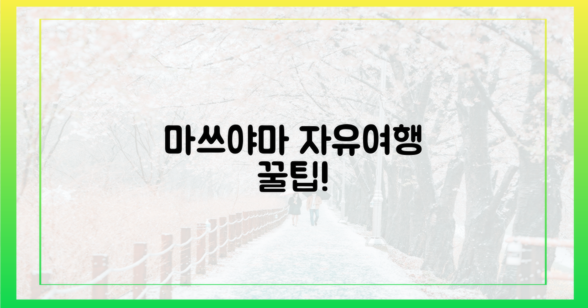 여행이지, 마쓰야마 자유여행 상품은?