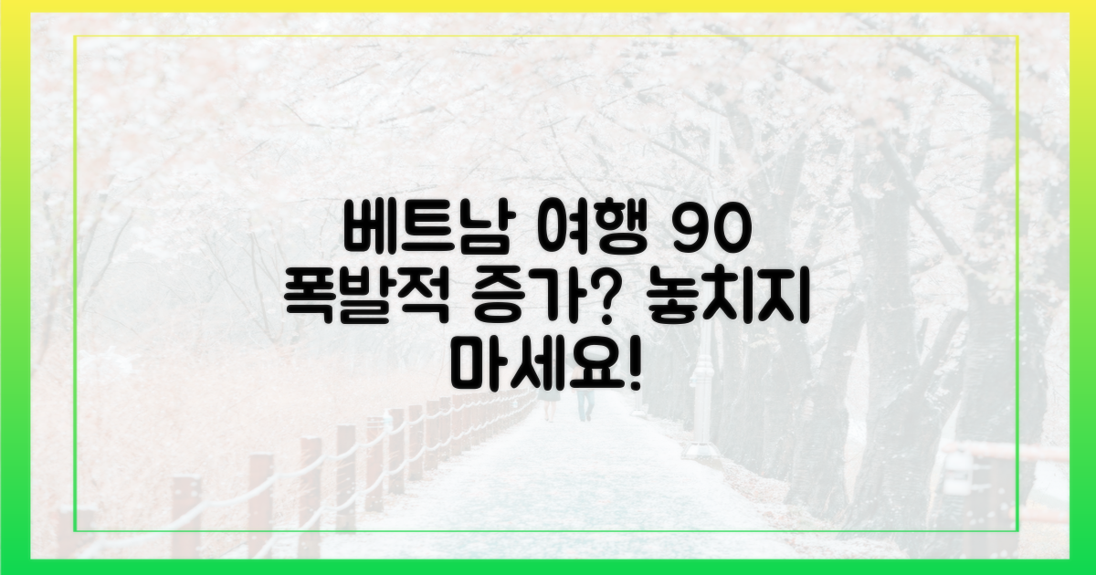 베트남 여행, 90% 증가 가능성 알아보세요.
