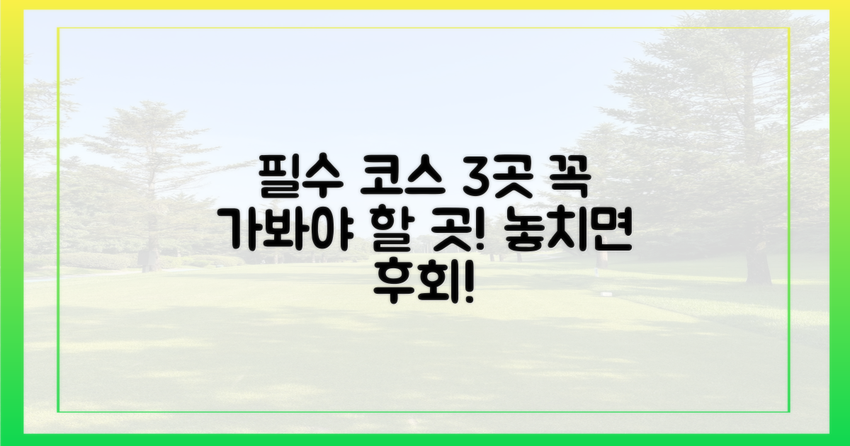 3곳의 필수 코스