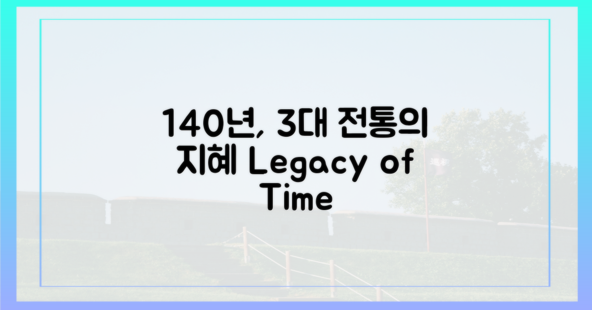 140년의 시간, 3대째 이어온 지혜