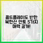 콜드플레이도 머문 북한산 '안토' 리조트 5가지 매력