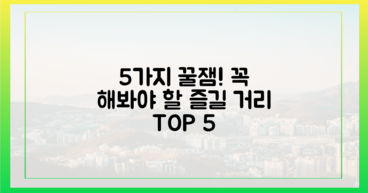 5가지 즐길 거리