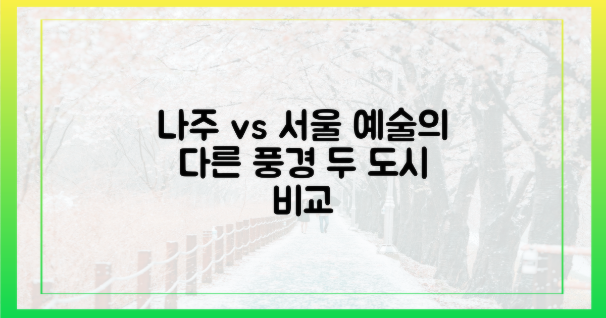 나주와 서울, 예술의 다른 풍경?