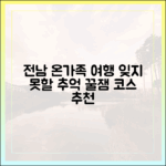 놀라운 전남 온가족 여행! 잊지 못할 추억 코스