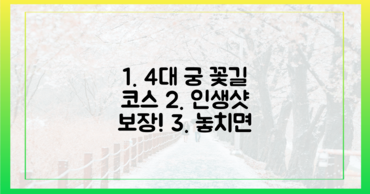 4대 궁궐+꽃 명소, 완벽 코스