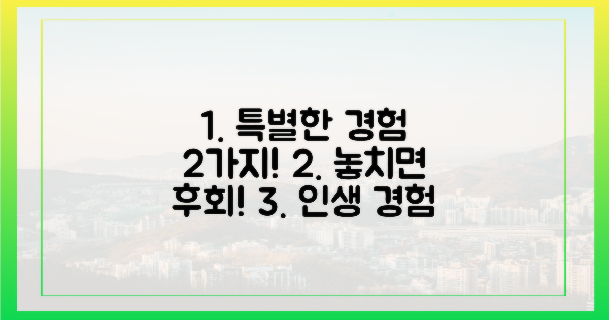 2가지 특별 경험