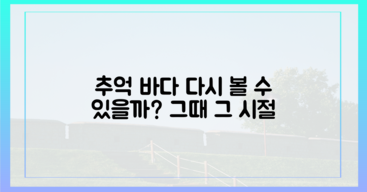추억의 바다, 다시 떠올릴 수 있을까?