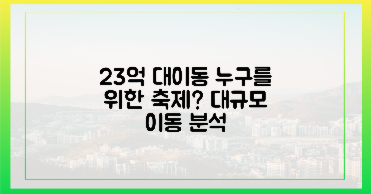 23억 대이동: 누구를 위한 축제인가?